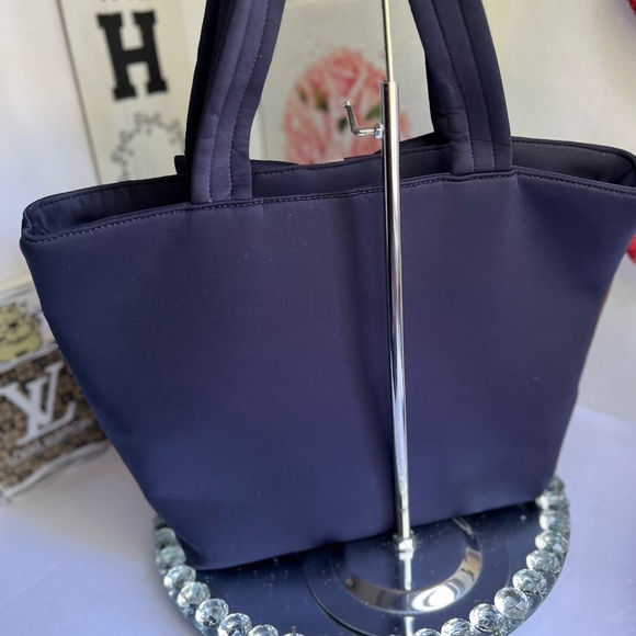 Stella  Dot Crush It Bow Navy and  pink Tote bag - Picture 5 of 13